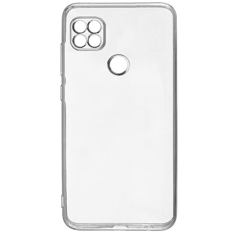 

Прозрачный силиконовый чехол с глянцевой окантовкой Full Camera для Xiaomi Redmi 9C Серебряный (170813)