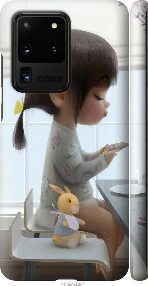 

Чехол на Samsung Galaxy S20 Ultra Милая девочка с зайчиком