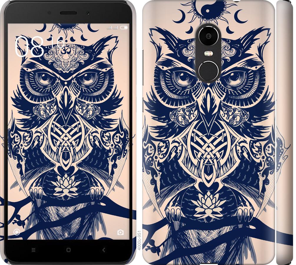 

Чехол на Xiaomi Redmi Note 4X Узорчатая сова