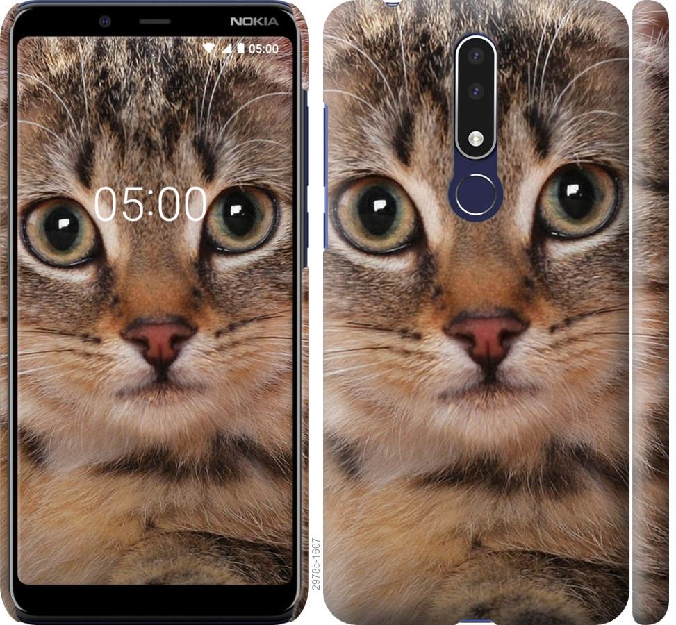 

Чехол на Nokia 3.1 Plus Полосатый котик