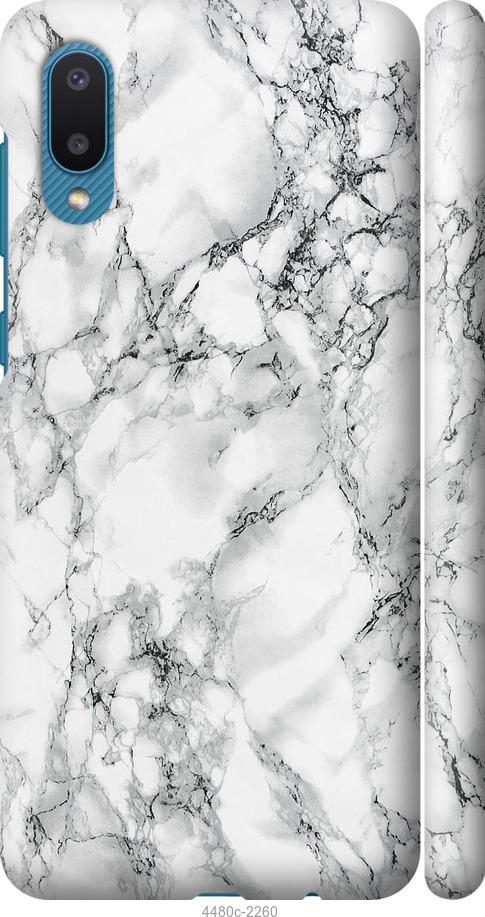 Чехол на Samsung Galaxy A02 A022G Мрамор белый