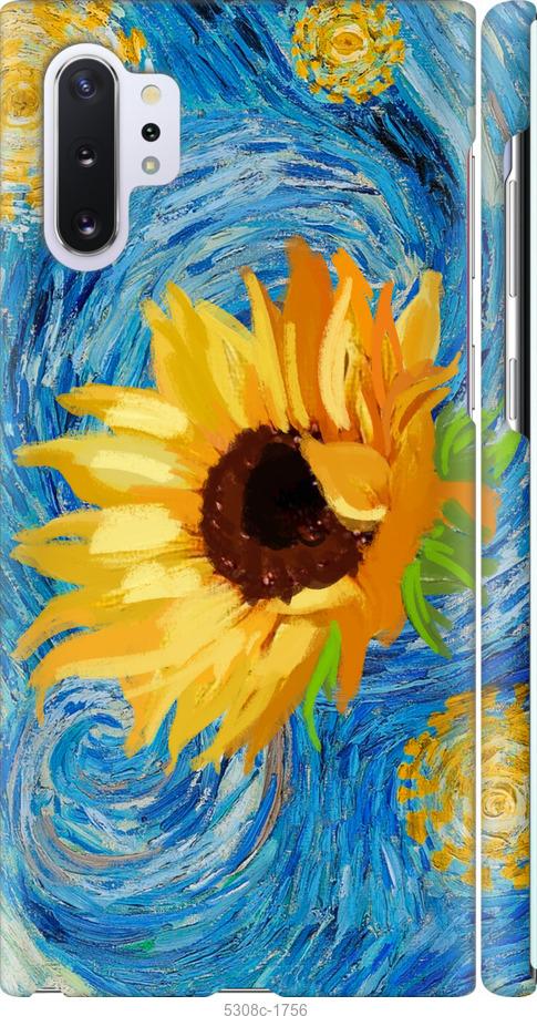

Чохол на Samsung Galaxy Note 10 Plus Квіти жовто-блакитні