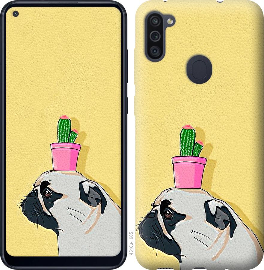 

Чохол на Samsung Galaxy A11 A115F Мопс з кактусом