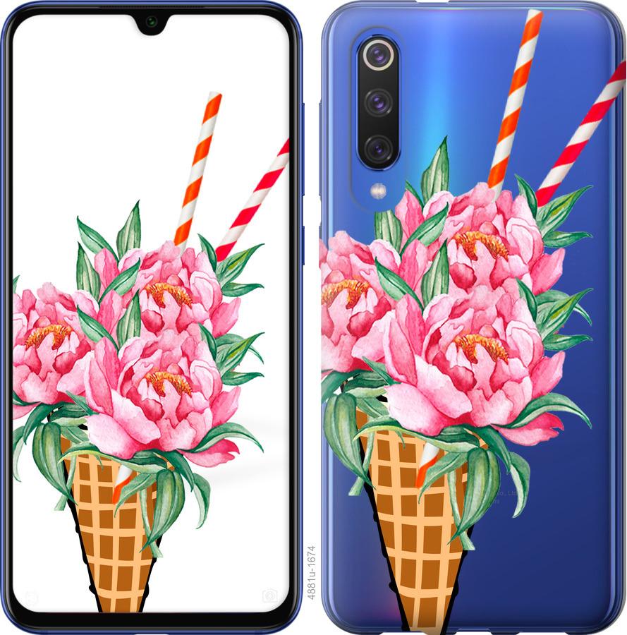 

Чехол на Xiaomi Mi 9 SE Мороженое-пионы