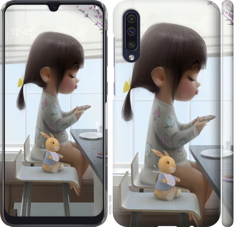 

Чехол на Samsung Galaxy A50 2019 A505F Милая девочка с зайчиком