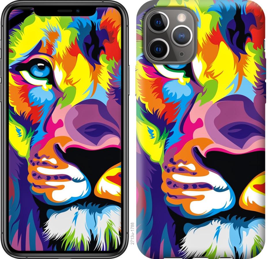 

Чохол на iPhone 11 Pro Різнобарвний лев