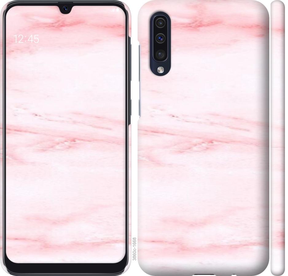 

Чехол на Samsung Galaxy A50 2019 A505F розовый мрамор