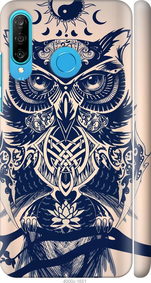 

Чехол на Huawei P30 Lite Узорчатая сова