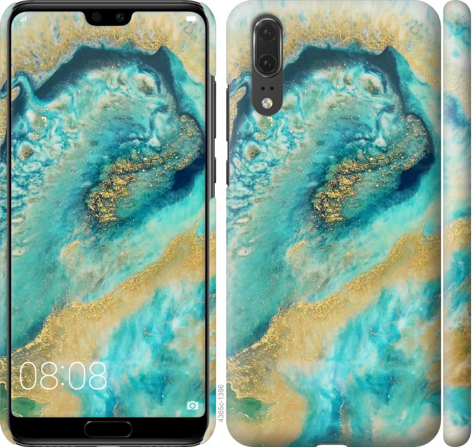 

Чехол на Huawei P20 Green marble