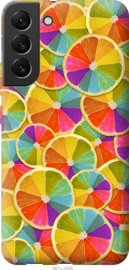 Чехол на Samsung Galaxy S22 Plus Разноцветные дольки лимона