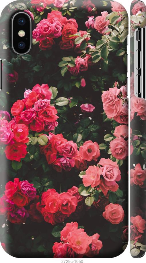 

Чехол на iPhone X Куст с розами