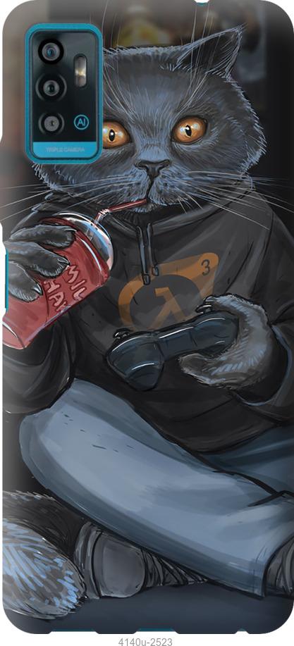 

Чехол на ZTE Blade A71 gamer cat