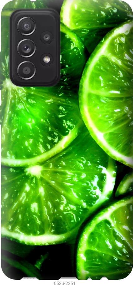 Чехол на Samsung Galaxy A52 Зелёные дольки лимона