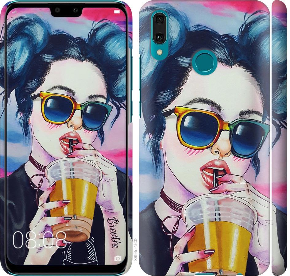 

Чехол на Huawei Y9 2019 Арт-девушка в очках