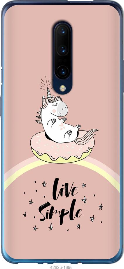 

Чехол на OnePlus 7 Pro Единорожка в пончике
