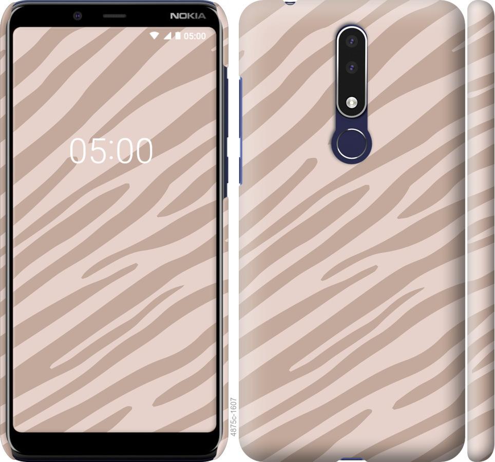 

Чехол на Nokia 3.1 Plus Зебра беж