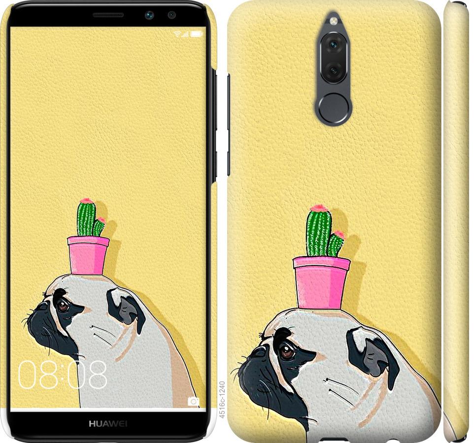 

Чохол на Huawei Mate 10 Lite Мопс з кактусом