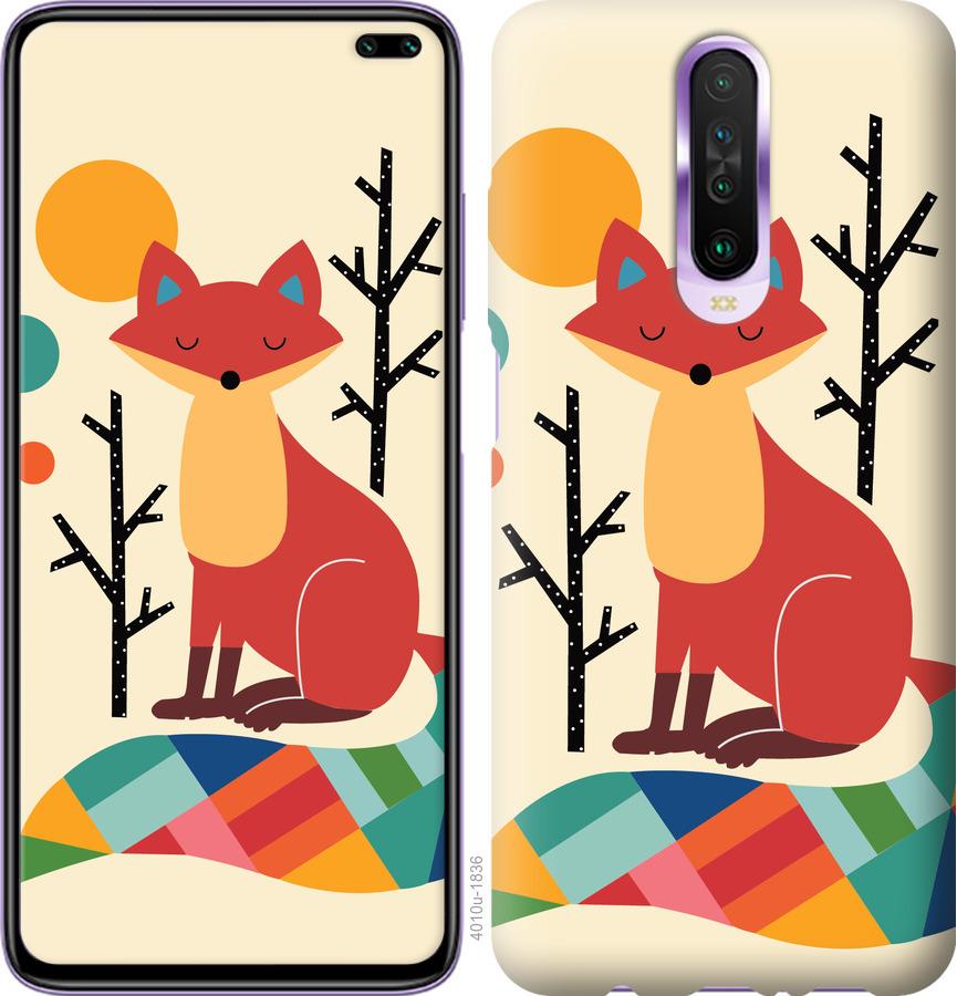 

Чехол на Xiaomi Redmi K30 Rainbow fox