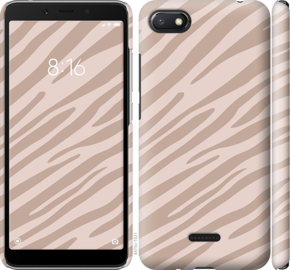 

Чехол на Xiaomi Redmi 6A Зебра беж