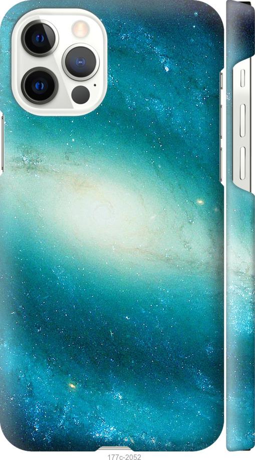 Чехол на iPhone 12 Голубая галактика