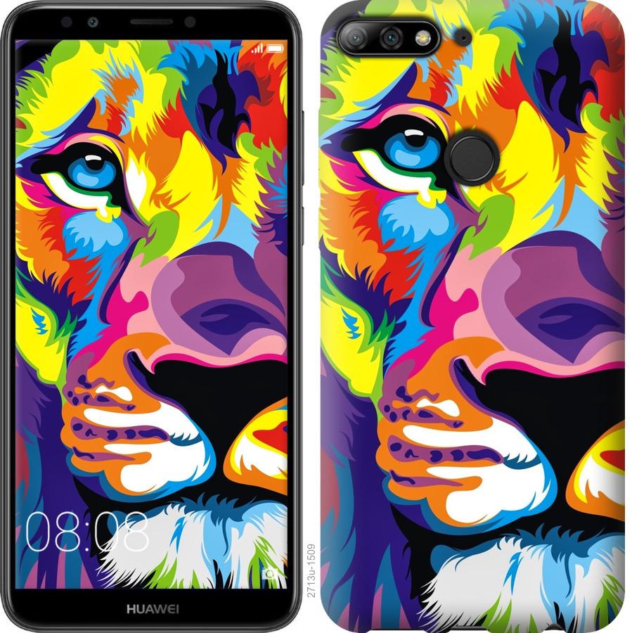 

Чохол на Huawei Y7 Prime 2018 Різнобарвний лев