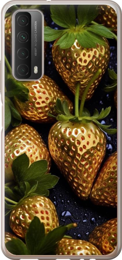 

Чехол на Huawei P Smart 2021 Золотая клубника