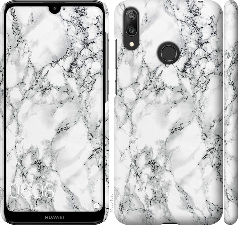 

Чохол на Huawei Y7 2019 мармур білий
