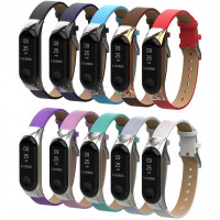 

Ремешок для фитнес-браслета Xiaomi Mi Band 3 / 4 (кожаный)