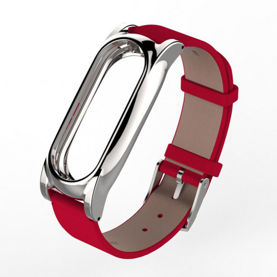 

Кожаный ремешок для Xiaomi Mi Band 3/4 Красный (86871)