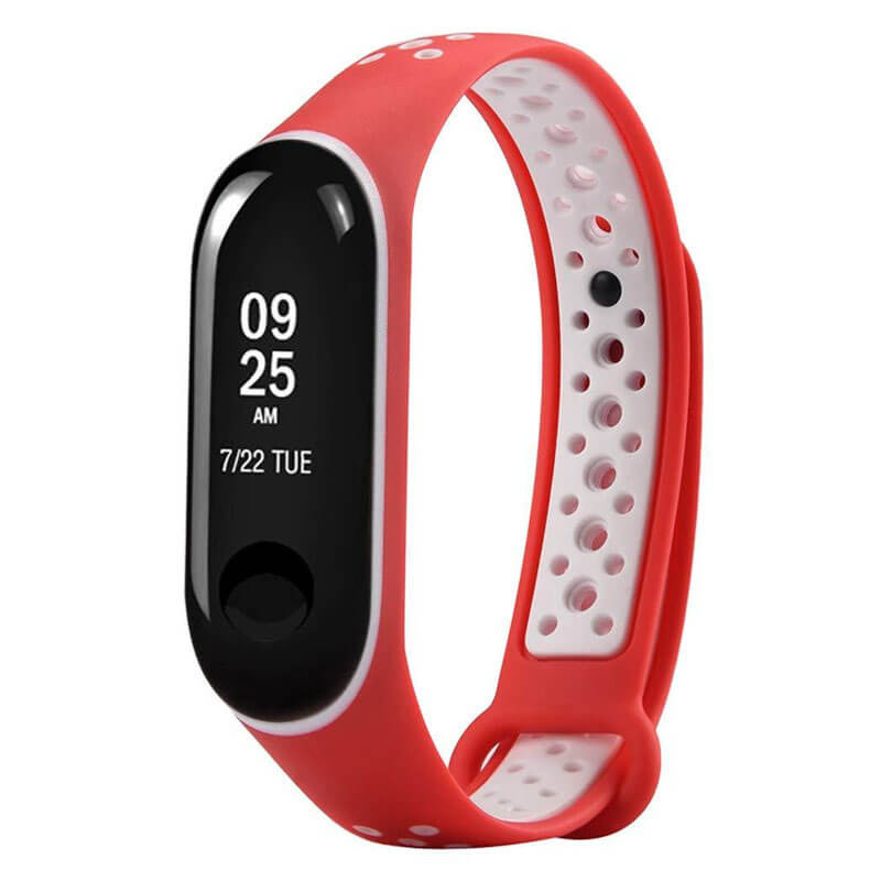 

Ремешок Sport для Xiaomi Mi Band 3/4 (Красный / Белый)