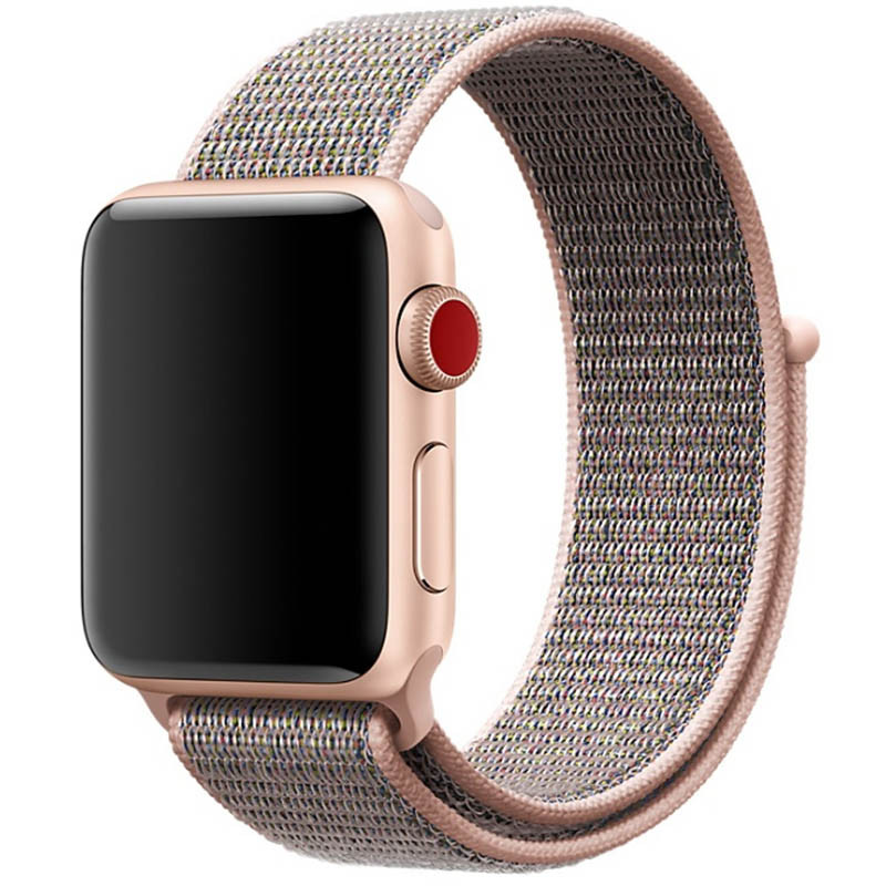 

Ремінець Nylon для Apple watch 42mm/44mm (Рожевий / Pink Sand)