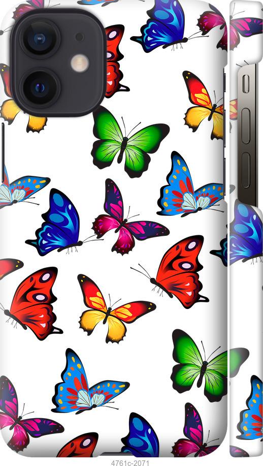 

Чехол на iPhone 12 Mini Красочные мотыльки