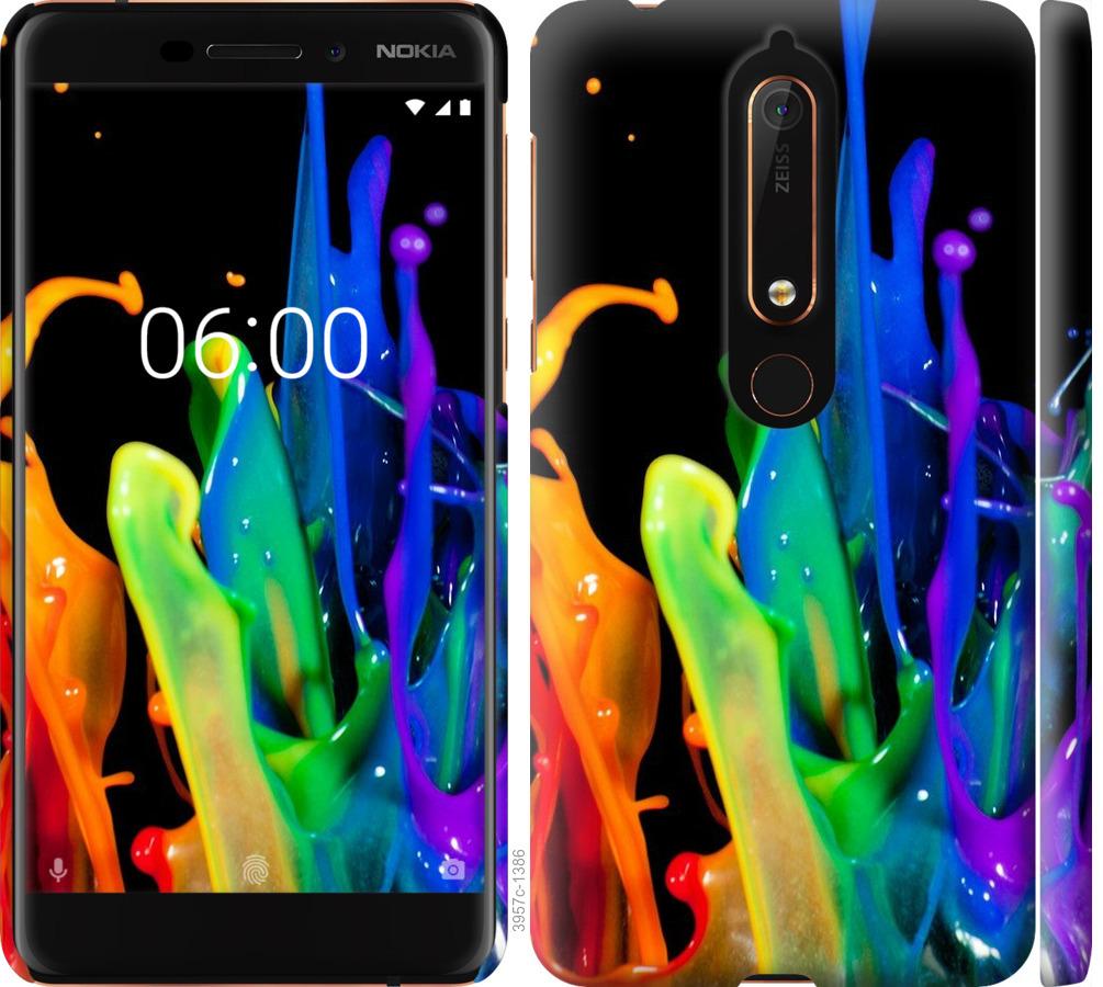 

Чохол на Nokia 6.1 бризки фарби
