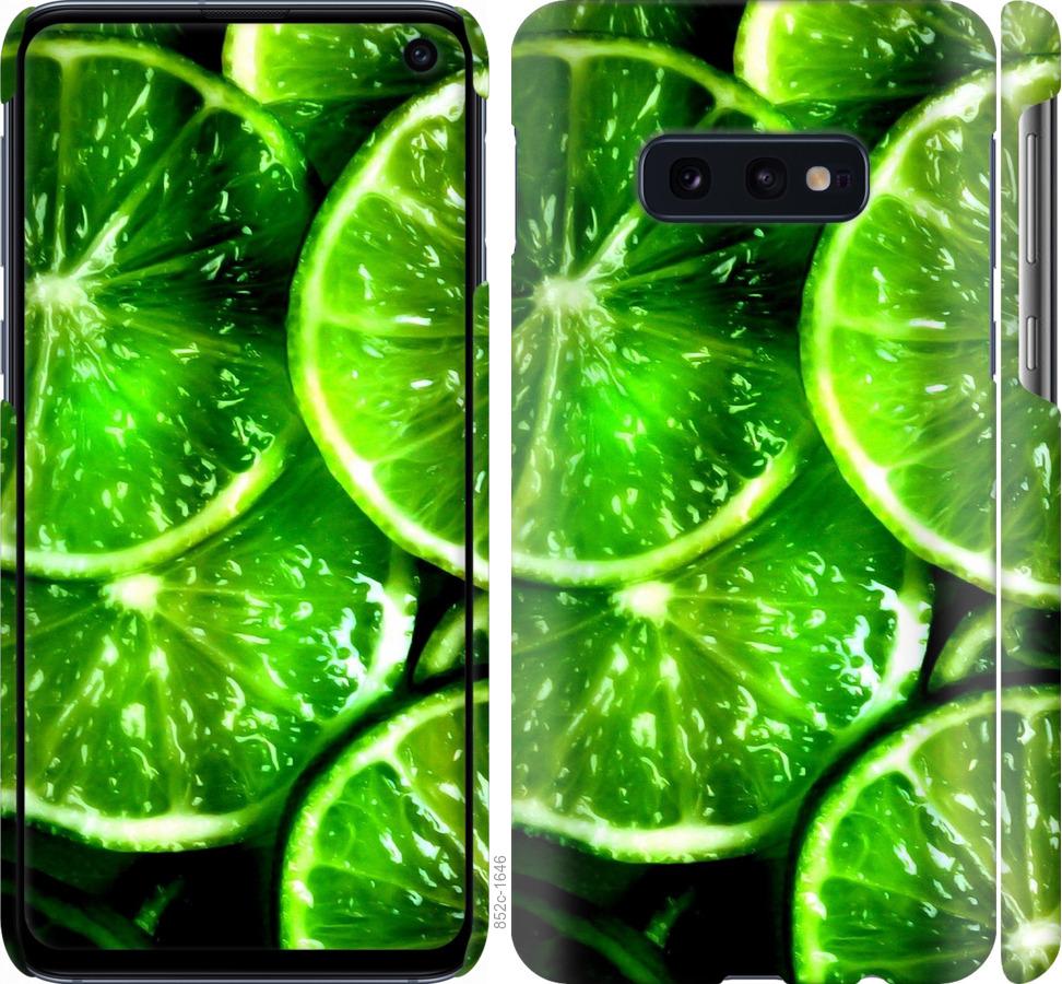 Чохол на Samsung Galaxy S10e Зелені часточки лимона