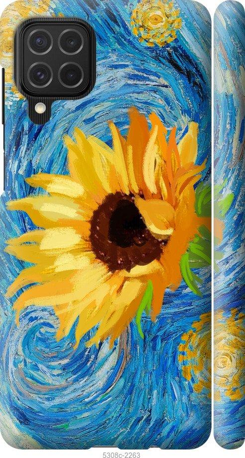 

Чехол на Samsung Galaxy M62 Цветы желто-голубые