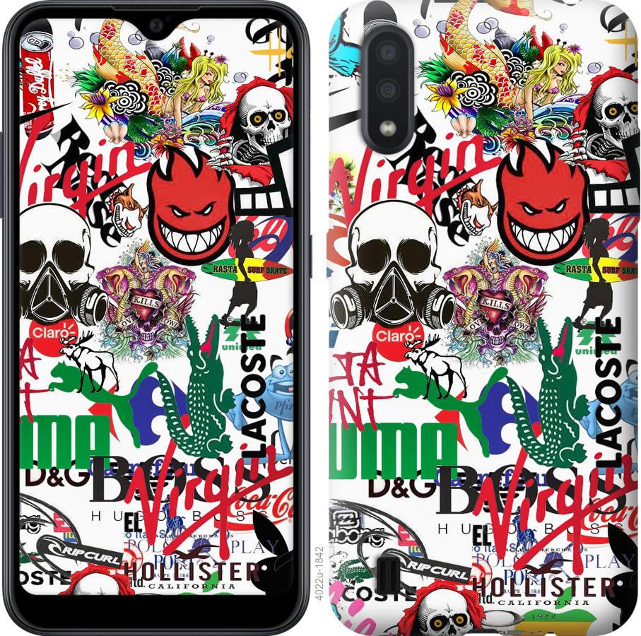 

Чохол на Samsung Galaxy A01 A015F Many different logos