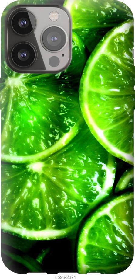 Чехол на iPhone 13 Pro Max Зелёные дольки лимона