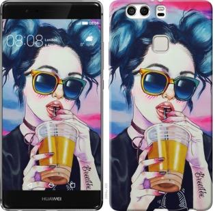 

Чехол на Huawei P9 Plus Арт-девушка в очках