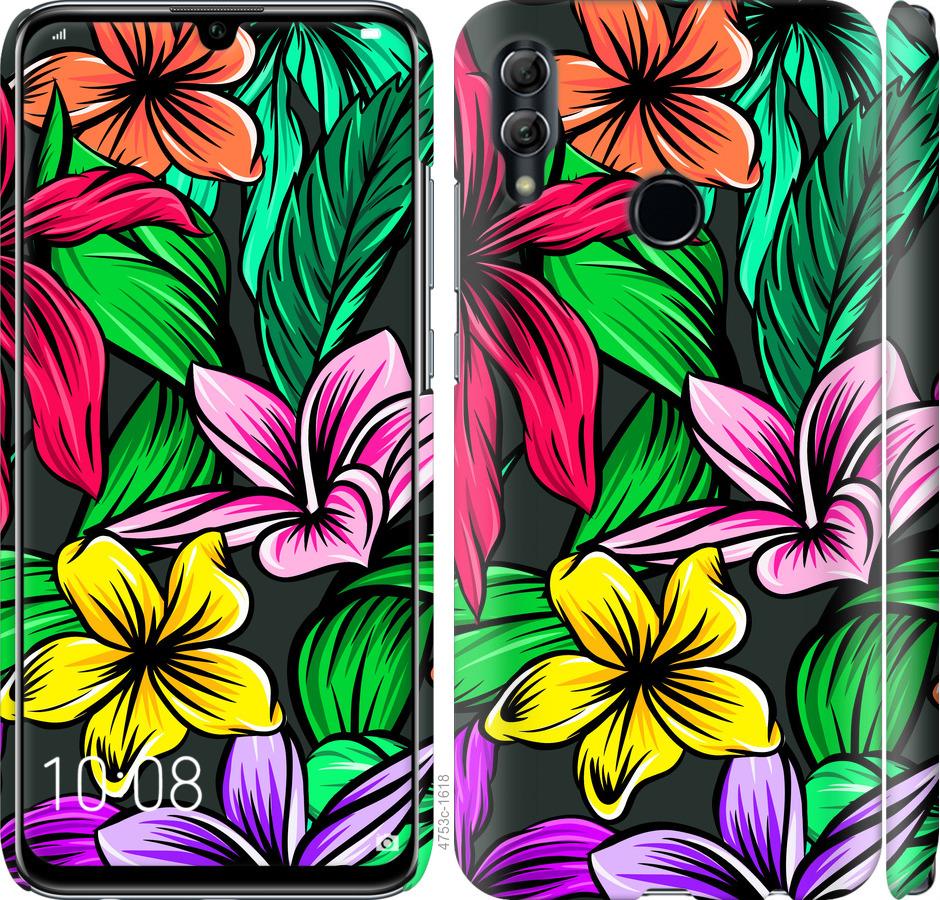 

Чехол на Huawei Honor 10 Lite Тропические цветы 1