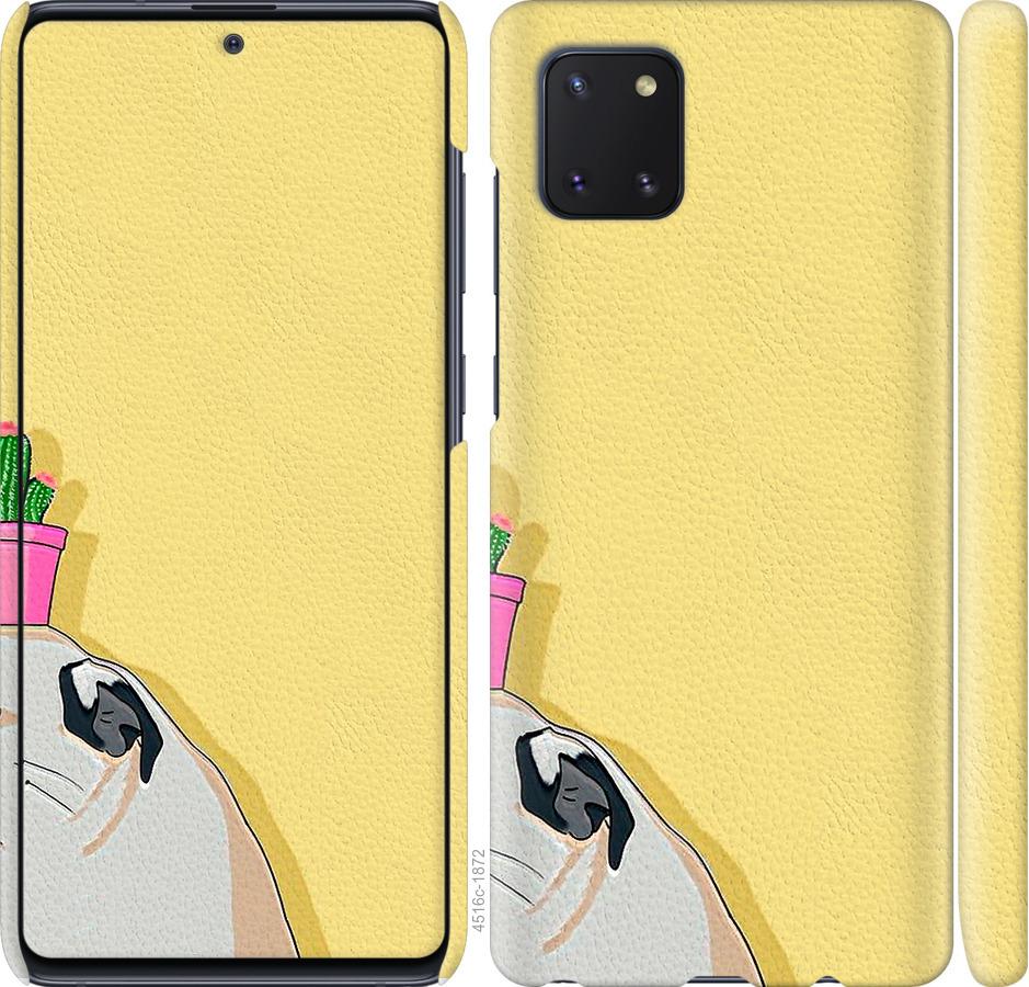 

Чохол на Samsung Galaxy Note 10 Lite Мопс з кактусом
