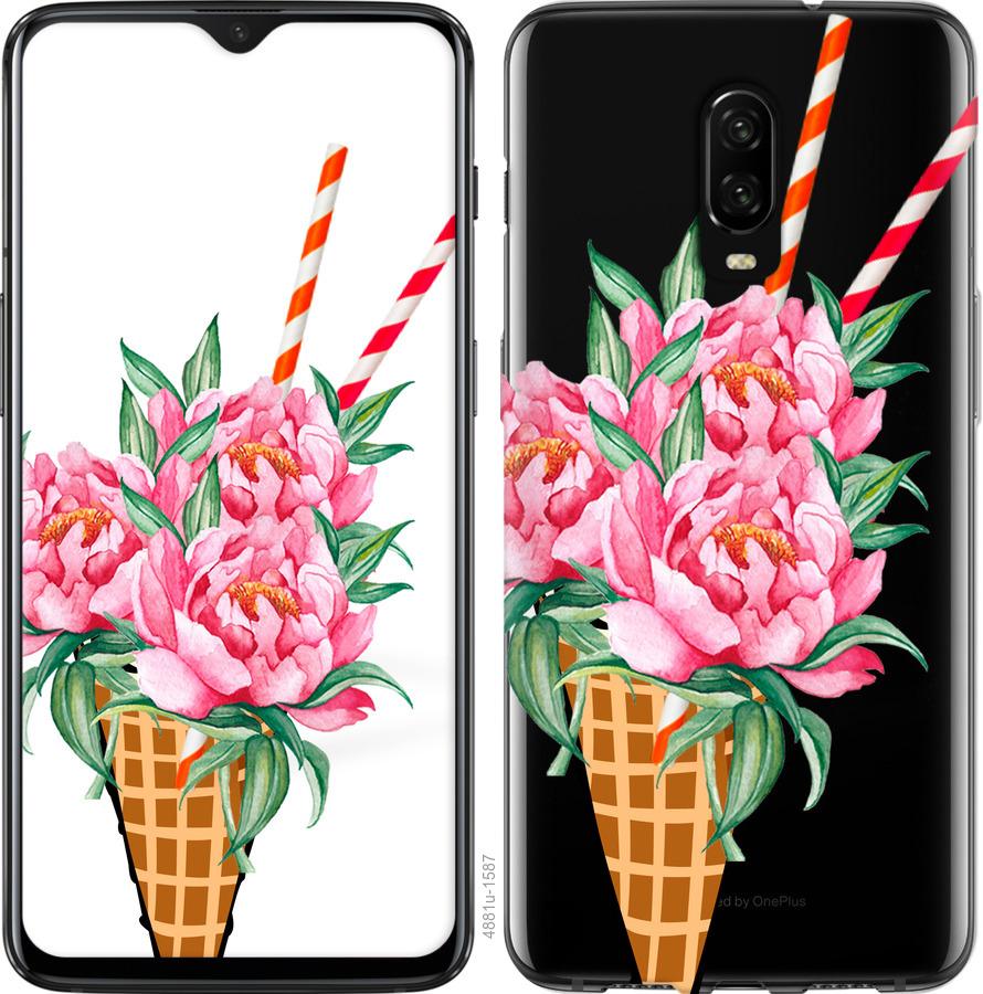 

Чехол на OnePlus 6T Мороженое-пионы