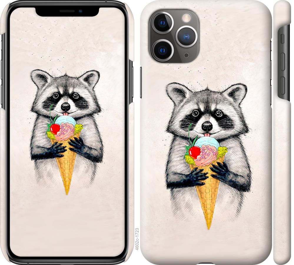 

Чохол на iPhone 11 Pro Max Єнот з морозивом