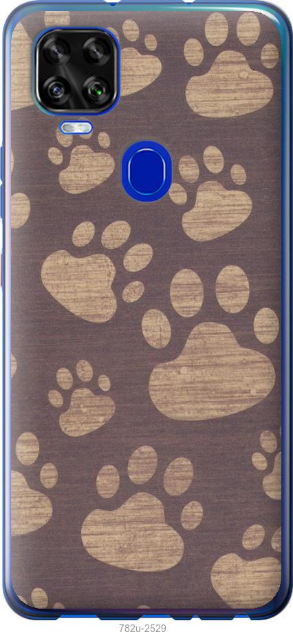 

Чехол на ZTE Blade V2020 Следы тигра