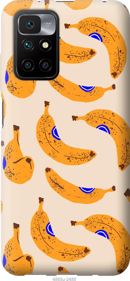 Чехол на Xiaomi Redmi 10 Бананы 1