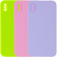 Silicone Case Square Full Camera Protective (AA) NOLOGO для Apple iPhone XS Max (6.5")