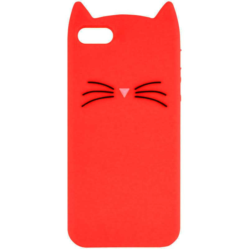 

Силиконовая накладка 3D Cat для Apple iPhone SE (2020) Красный (120404)