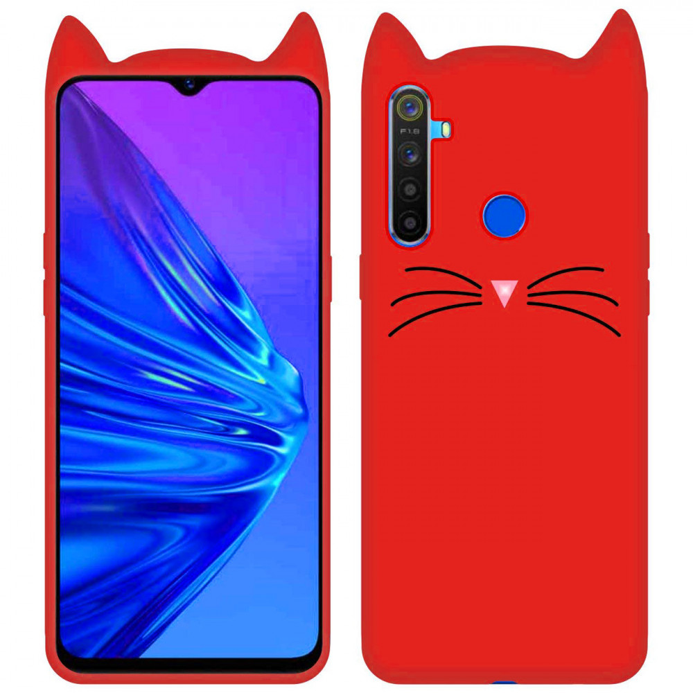 

Силиконовая накладка 3D Cat для Realme 5 Красный (135601)