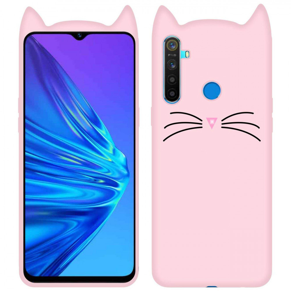 

Силиконовая накладка 3D Cat для Realme 5 Розовый (135602)