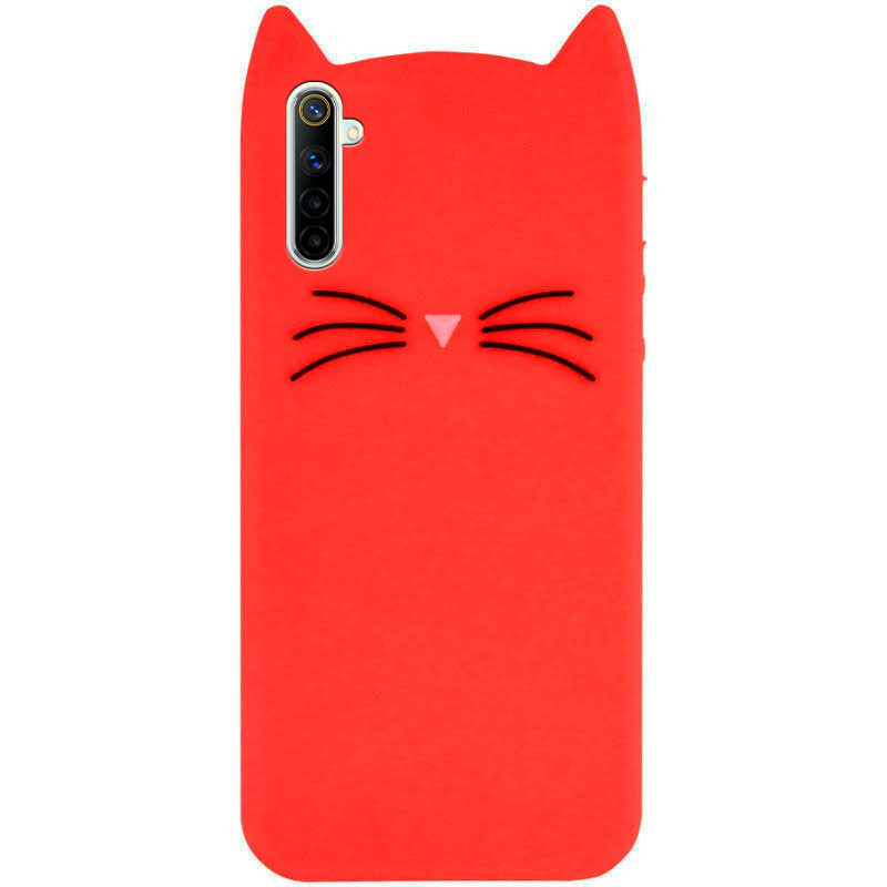 

Силиконовая накладка 3D Cat для Realme 6 Pro Красный (133306)