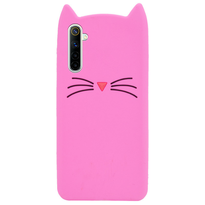 

Силиконовая накладка 3D Cat для Realme 6 Розовый (133301)